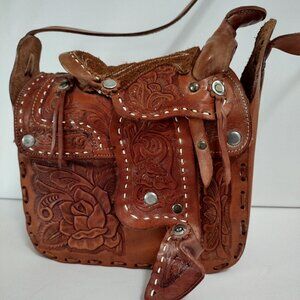 Vintage Leather Saddle Purse